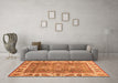 Machine Washable Oriental Orange Traditional Area Rugs in a Living Room, wshabs3700org