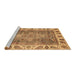 Sideview of Machine Washable Oriental Brown Traditional Rug, wshabs3700brn