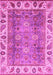 Machine Washable Oriental Pink Traditional Rug, wshabs3700pnk