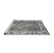 Sideview of Machine Washable Oriental Gray Traditional Rug, wshabs3700gry