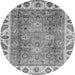 Round Oriental Gray Traditional Rug, abs3700gry