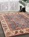 Abstract Brown Oriental Rug in Family Room, abs3700