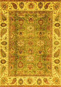 Oriental Yellow Traditional Rug, abs3700yw