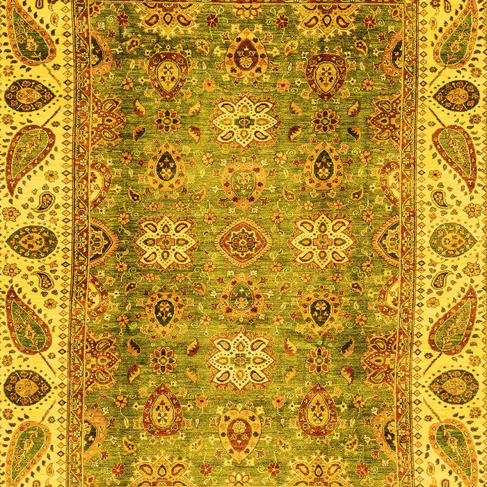 Oriental Yellow Traditional Rug, abs3700yw
