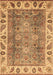 Machine Washable Oriental Brown Traditional Rug, wshabs3700brn