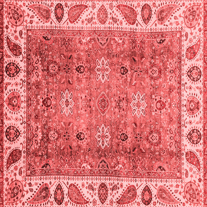 Machine Washable Oriental Red Traditional Rug, wshabs3700red