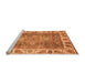 Sideview of Machine Washable Oriental Orange Traditional Area Rugs, wshabs3700org