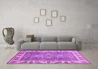 Machine Washable Oriental Purple Traditional Rug, wshabs3700pur