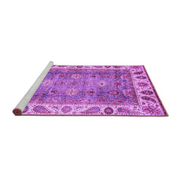 Sideview of Machine Washable Oriental Purple Traditional Area Rugs, wshabs3700pur