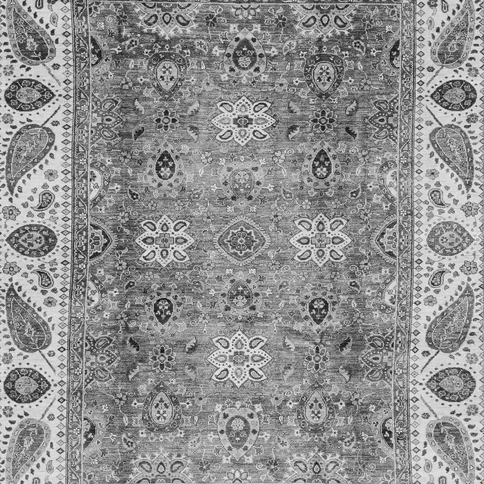 Machine Washable Oriental Gray Traditional Rug, wshabs3700gry