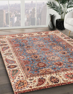 Machine Washable Abstract Brown Rug in a Family Room, wshabs3700