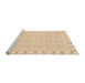 Sideview of Machine Washable Abstract Brown Gold Rug, wshabs3701