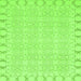 Square Machine Washable Abstract Green Modern Area Rugs, wshabs3701grn