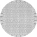 Round Abstract Gray Modern Rug, abs3701gry