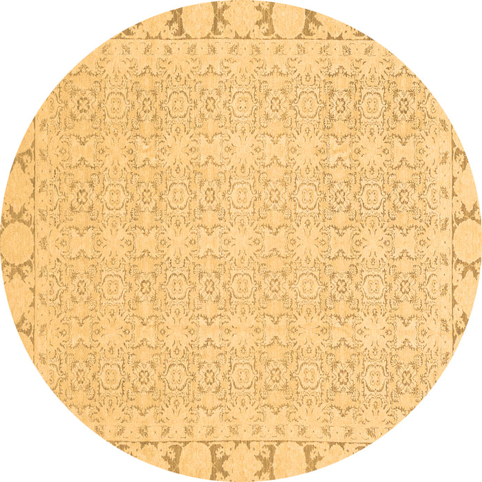 Round Abstract Brown Modern Rug, abs3701brn