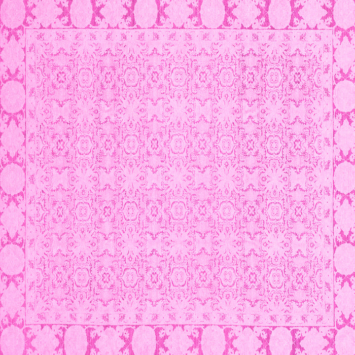 Square Machine Washable Abstract Pink Modern Rug, wshabs3701pnk