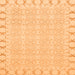 Square Machine Washable Abstract Orange Modern Area Rugs, wshabs3701org