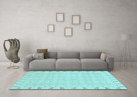 Machine Washable Abstract Light Blue Modern Rug, wshabs3701lblu