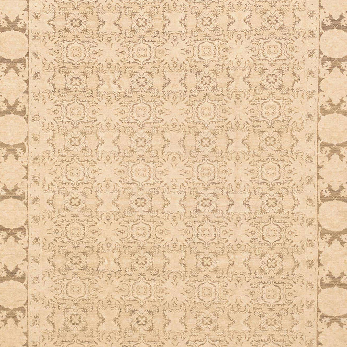 Machine Washable Abstract Brown Gold Rug, wshabs3701