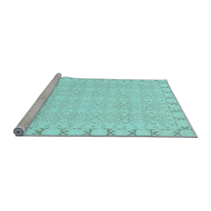 Sideview of Machine Washable Abstract Light Blue Modern Rug, wshabs3701lblu