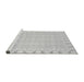 Sideview of Machine Washable Abstract Gray Modern Rug, wshabs3701gry