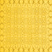 Square Machine Washable Abstract Yellow Modern Rug, wshabs3701yw