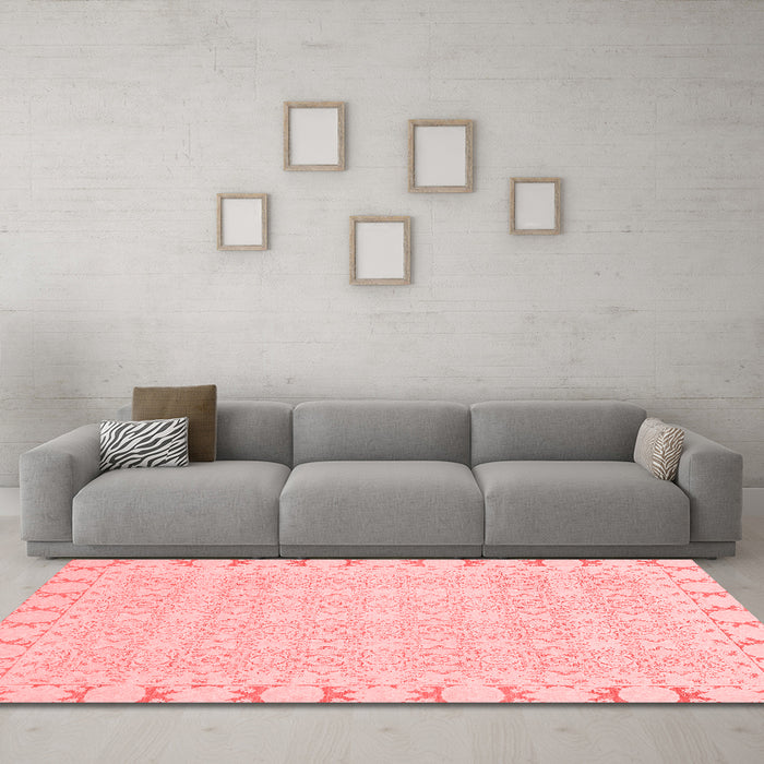 Modern Red Washable Rugs
