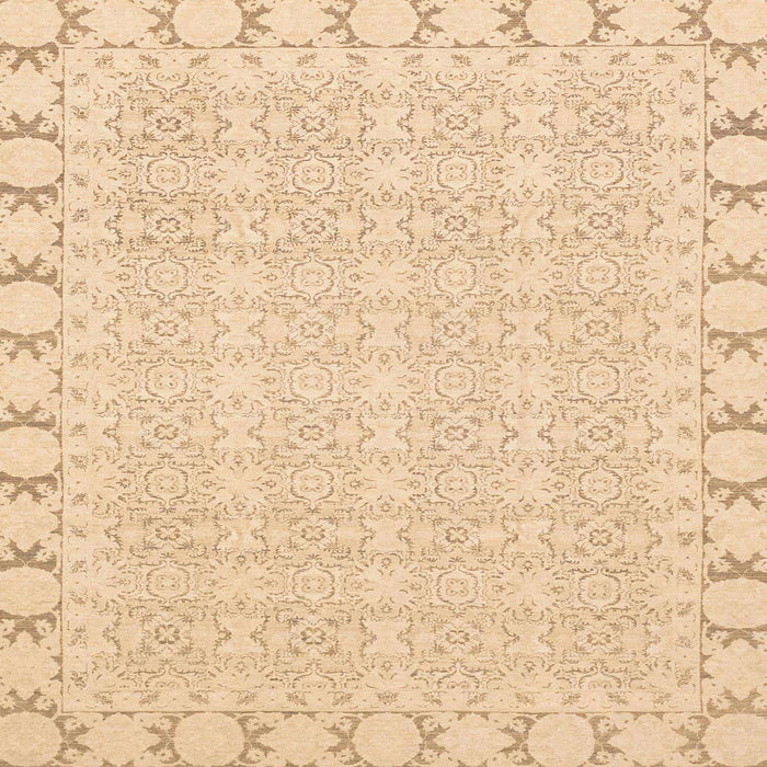 Square Abstract Brown Gold Modern Rug, abs3701