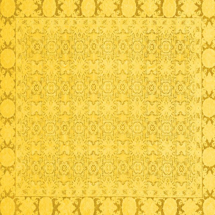Square Abstract Yellow Modern Rug, abs3701yw