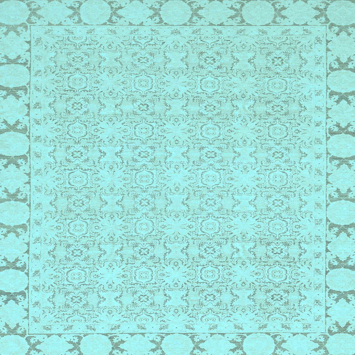 Square Abstract Light Blue Modern Rug, abs3701lblu