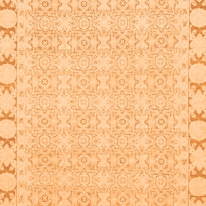 Machine Washable Abstract Orange Modern Area Rugs, wshabs3701org