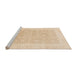 Sideview of Machine Washable Abstract Pastel Orange Rug, wshabs3702