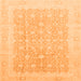 Square Abstract Orange Modern Rug, abs3702org