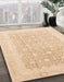 Machine Washable Abstract Pastel Orange Rug in a Family Room, wshabs3702