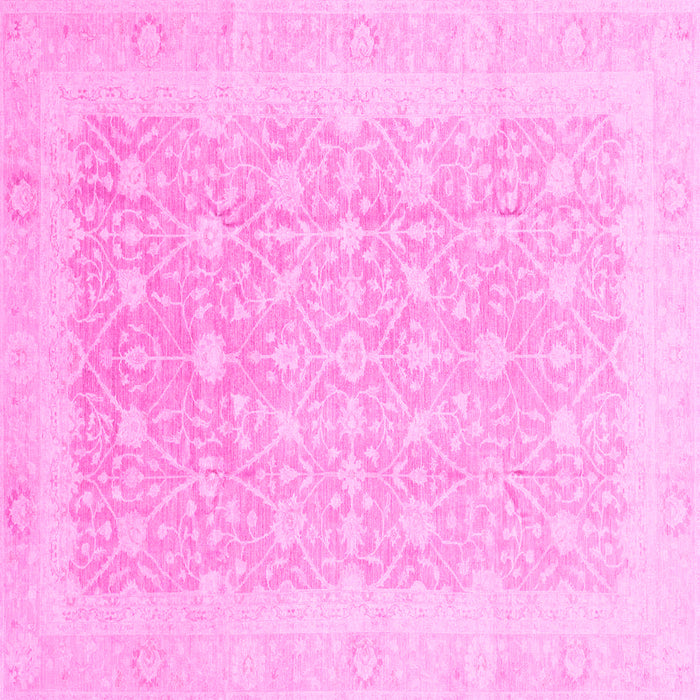Square Abstract Pink Modern Rug, abs3702pnk