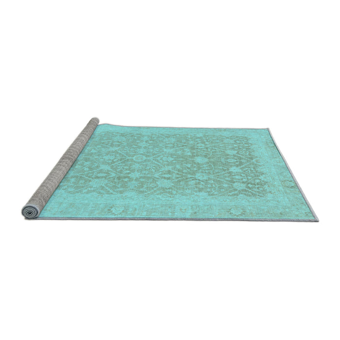 Sideview of Machine Washable Abstract Light Blue Modern Rug, wshabs3702lblu