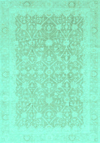 Abstract Turquoise Modern Rug, abs3702turq