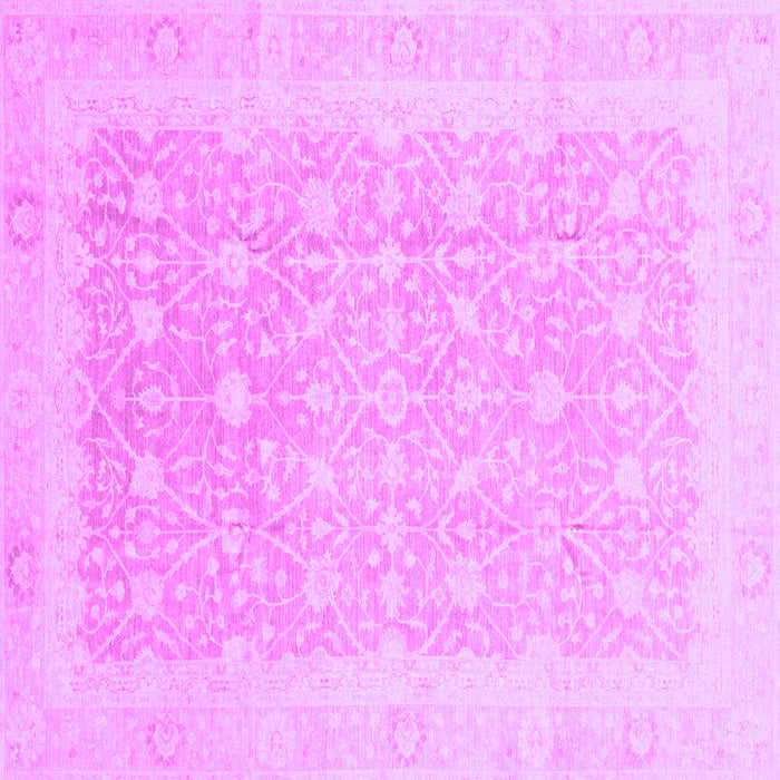 Square Machine Washable Abstract Purple Modern Area Rugs, wshabs3702pur