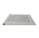 Sideview of Machine Washable Abstract Gray Modern Rug, wshabs3702gry