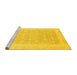 Sideview of Machine Washable Abstract Yellow Modern Rug, wshabs3702yw