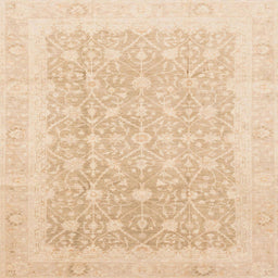 Square Machine Washable Abstract Pastel Orange Rug, wshabs3702