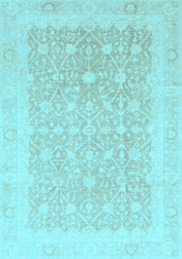 Abstract Light Blue Modern Rug, abs3702lblu