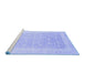 Sideview of Machine Washable Abstract Blue Modern Rug, wshabs3702blu