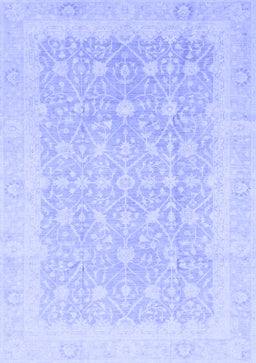 Abstract Blue Modern Rug, abs3702blu