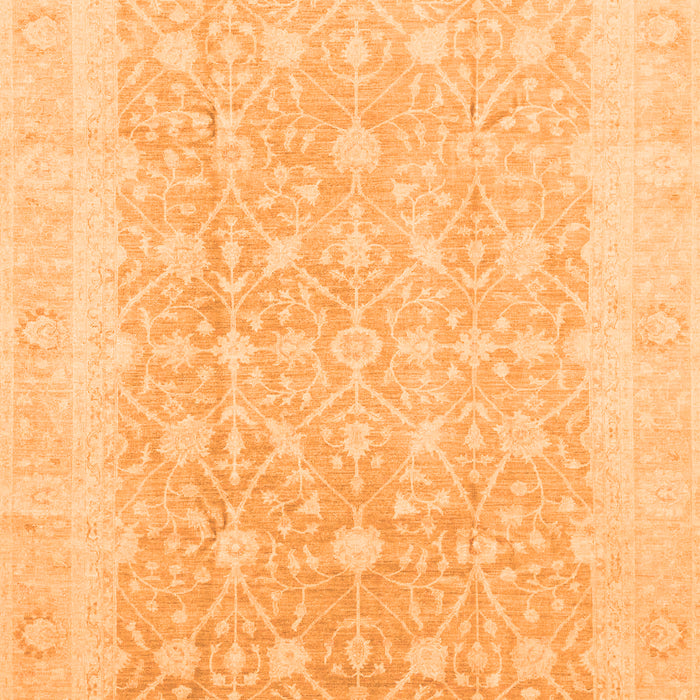 Machine Washable Abstract Orange Modern Area Rugs, wshabs3702org