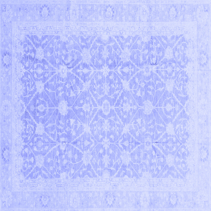 Square Machine Washable Abstract Blue Modern Rug, wshabs3702blu