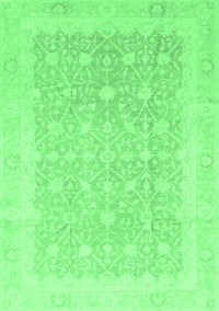 Abstract Emerald Green Modern Rug, abs3702emgrn