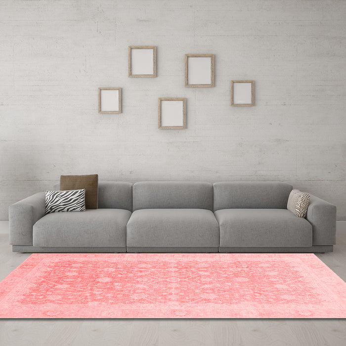 Modern Red Washable Rugs