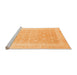 Sideview of Machine Washable Abstract Orange Modern Area Rugs, wshabs3702org