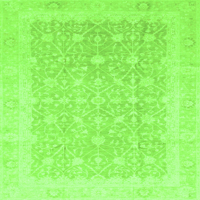 Square Abstract Green Modern Rug, abs3702grn